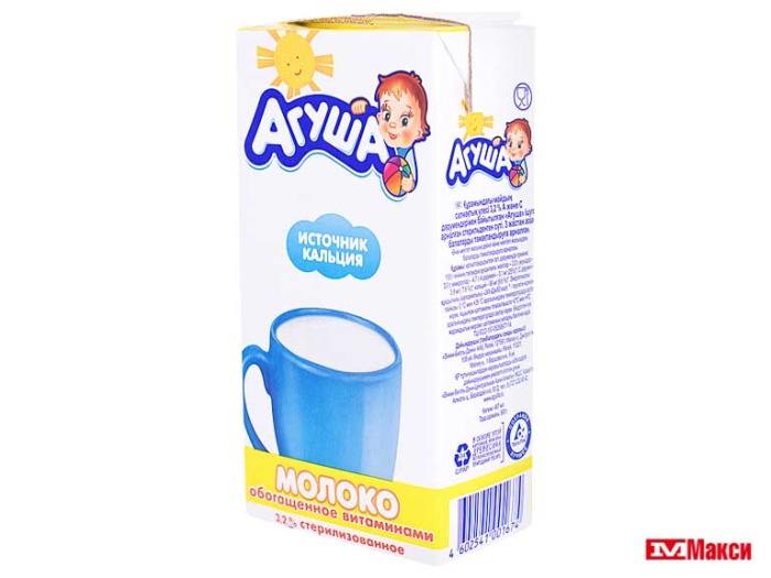 молоко "агуша" 3,2% 0,5л (вимм-билль-данн) (детское питание)