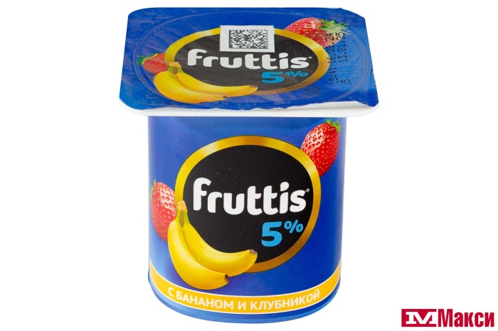ПРОДУКТ ЙОГУРТНЫЙ "ФРУТТИС" СЛИВОЧНЫЙ 5% 115Г (CAMPINA) (БЗМЖ)(дыня-манго; банан-клубника)