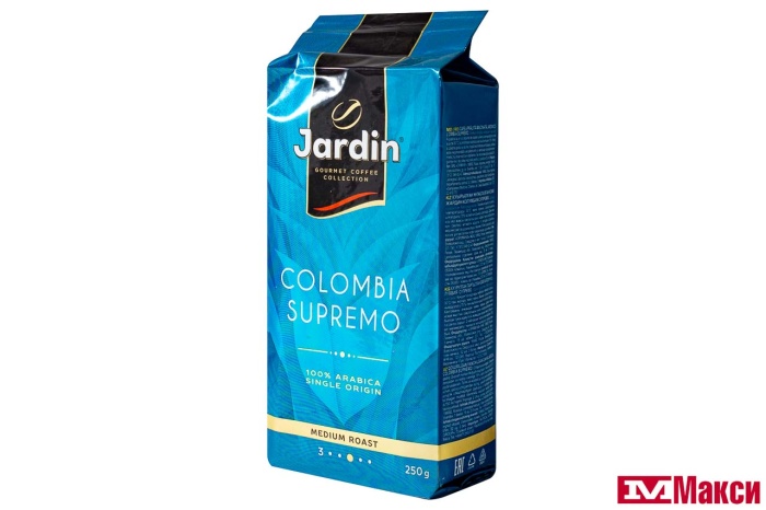 КОФЕ МОЛОТЫЙ "JARDIN" COLOMBIA SUPREMO 250Г ПАКЕТ (ОРИМИ-ТРЭЙД)