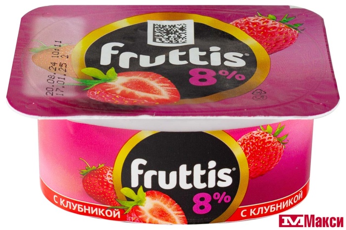 ПРОДУКТ ЙОГУРТНЫЙ "ФРУТТИС" СУПЕР ЭКСТРА 8% 115Г (CAMPINA) (БЗМЖ)(яблоко-груша;клубника)