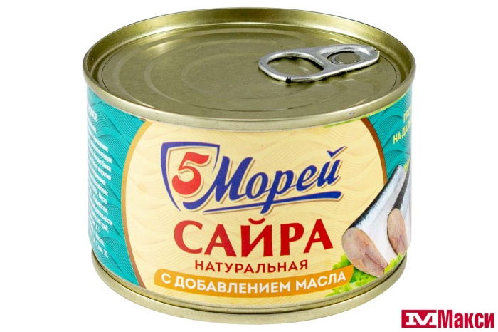 САЙРА (5 МОРЕЙ) ТИХООКЕАНСКАЯ НАТУР. С Д/М 250Г Ж/Б С ОТКР.
