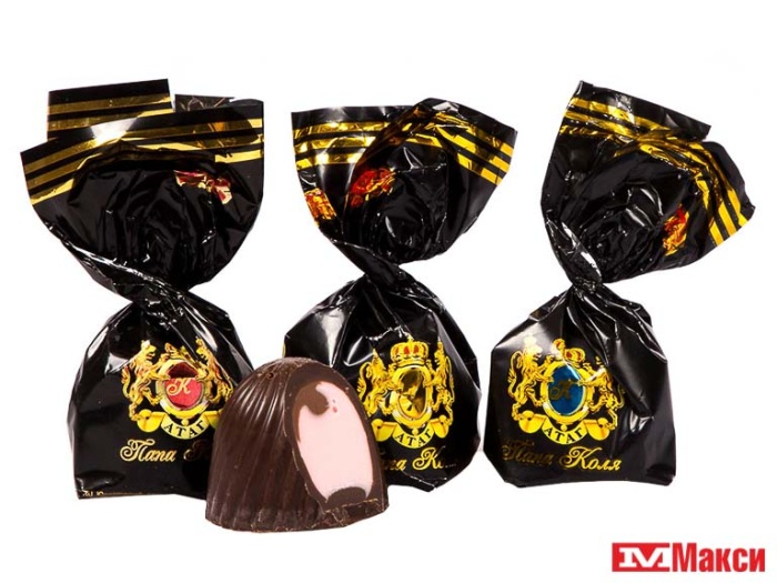 шоколадные конфеты "папа коля" (шексна)