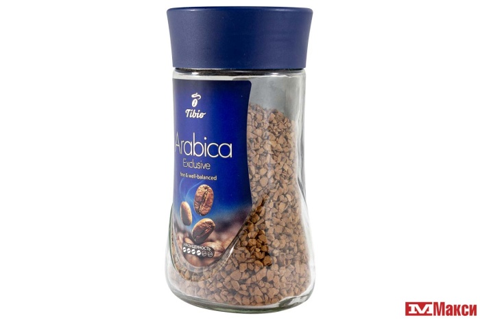 КОФЕ СУБЛИМИРОВАННЫЙ "TIBIO" ARABICA EXCLUSIVE 95Г СТ/Б