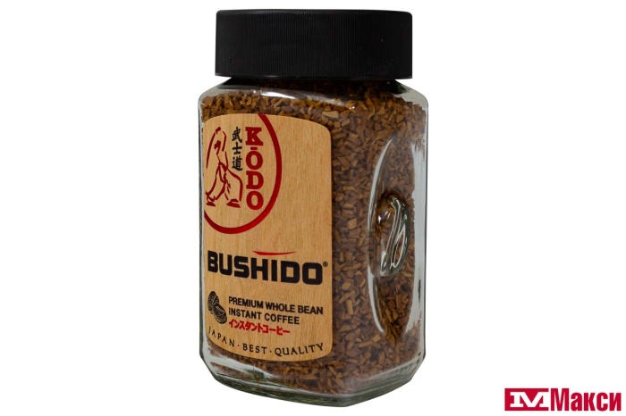 кофе сублимированный "bushido" kodo с добавлением молотого 95г ст/б (хорс)