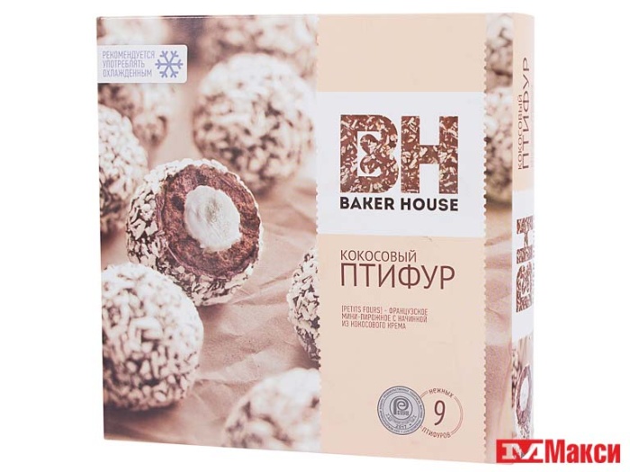 ПИРОЖНОЕ-МИНИ "BAKER HOUSE" ПТИФУР В АССОРТИМЕНТЕ 9 ШТУК 225Г (РАМЕНСКИЙ КК)(кокосовый)