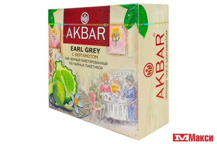 чай (akbar) "акбар" earl grey черн. (100пак) 