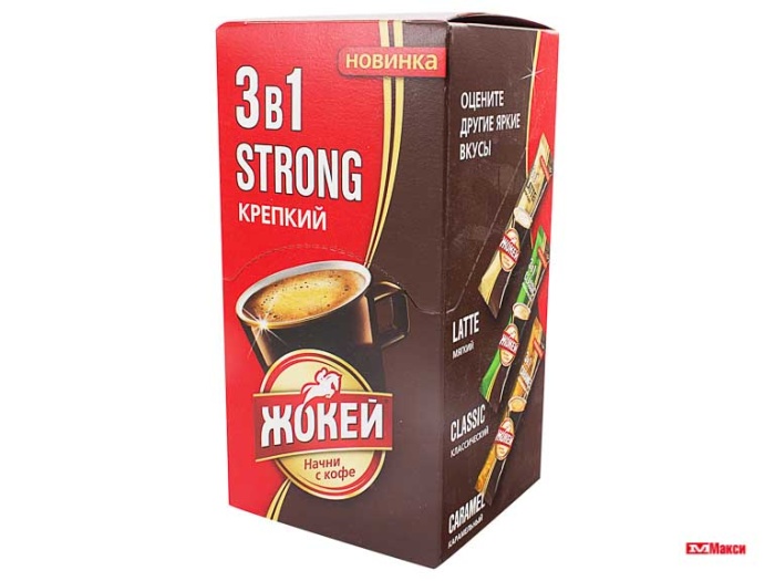 КОФЕЙНЫЙ НАПИТОК 3В1 "ЖОКЕЙ" 12ГХ10ШТ (ОРИМИ-ТРЭЙД)(крепкий)