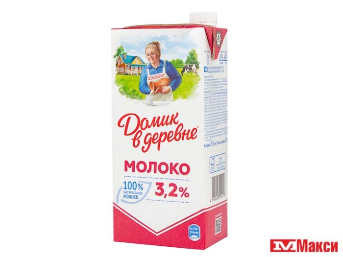 молоко (pepsi) "домик в деревне" ультрапастеризов. 3,2% 0,925л (бзмж)