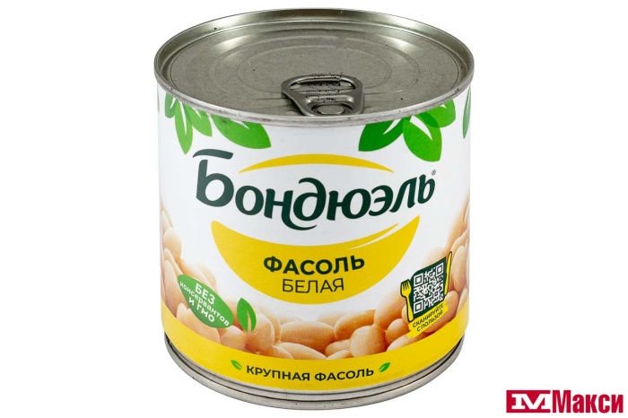 ФАСОЛЬ БЕЛАЯ "BONDUELLE" CLASSIQUE 400Г Ж/Б