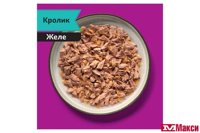 КОРМ ДЛЯ КОШЕК "ВИСКАС" 75Г ФОЛЬГА(мясная коллекция/кролик желе)