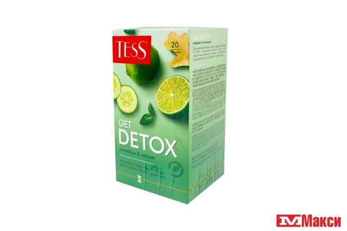 чай "tess" get detox зеленый 20 пакетиков (орими-трэйд)