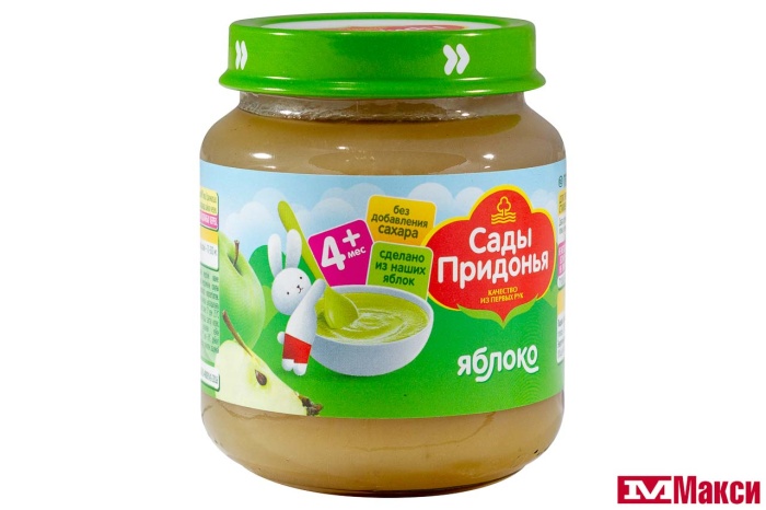 ПЮРЕ "САДЫ ПРИДОНЬЯ" ЯБЛОКО 120Г СТ/Б
