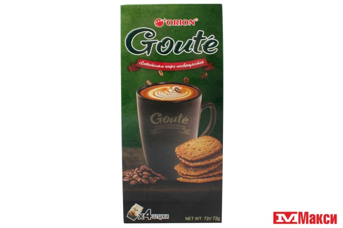 печенье "goute coffee" 72г (орион)