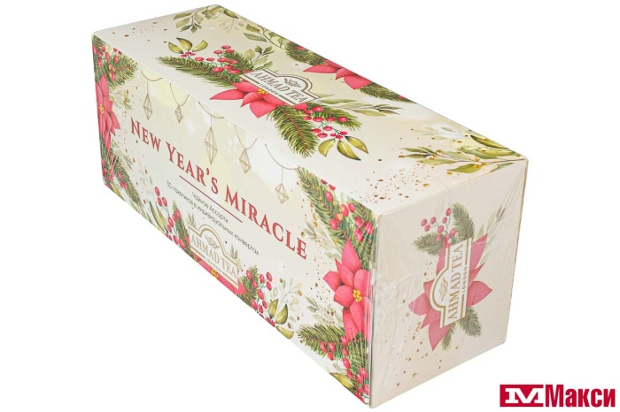 НАБОР ПОДАРОЧНЫЙ  ЧАЙ "AHMAD TEA" АССОРТИ "НОВОГОДНЕЕ ЧУДО" 3 ВКУСА 30ПАК