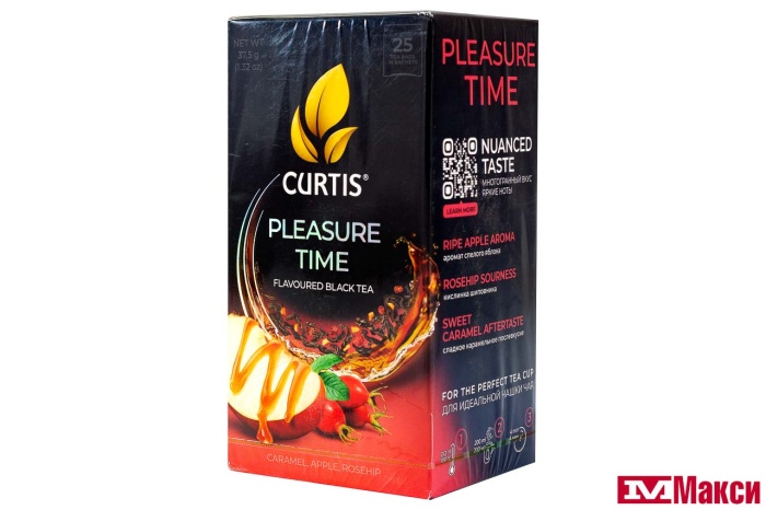 ЧАЙ "CURTIS" PLEASURE TIME ЧЕРНЫЙ 25 ПАКЕТИКОВ (МАЙ)