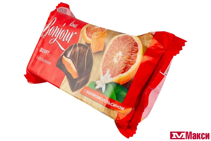 ДЕСЕРТ "BONJOUR KONTI" С АПЕЛЬСИНОМ 220Г (КОНТИ)