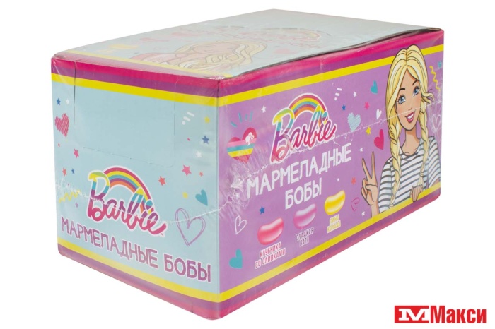 жевательный мармелад "barbie" перламутровые мармеладные бобы 40г (конфитой)