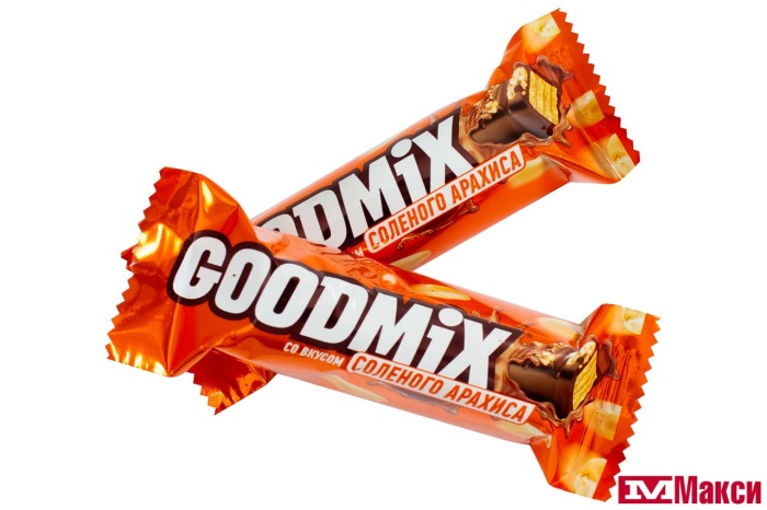 шоколадные конфеты "goodmix" со вкусом соленого арахиса (nestle)