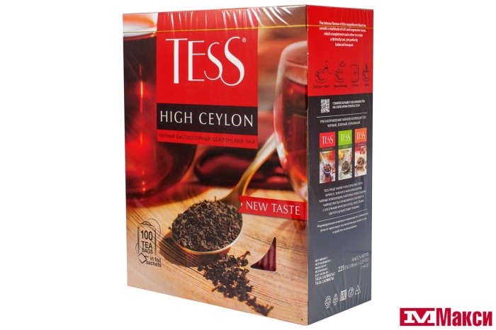 ЧАЙ "TESS" HIGH CEYLON ЧЕРНЫЙ 100ПАКЕТИКОВ (ОРИМИ-ТРЭЙД) 