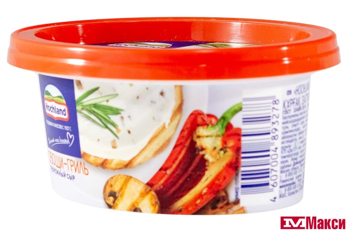 СЫР ТВОРОЖНЫЙ "ХОХЛАНД" ОВОЩИ-ГРИЛЬ 60% 140Г (HOCHLAND) (БЗМЖ)