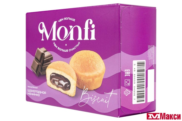 ПЕЧЕНЬЕ "MONFI TORTY" БИСКВИТНОЕ 108Г (ВАНЮШКИНЫ СЛАДОСТИ)(с шоколадной начинкой)