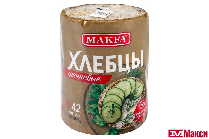 ХЛЕБЦЫ ЗЕРНОВЫЕ ГРЕЧНЕВЫЕ 100Г (МАКФА)