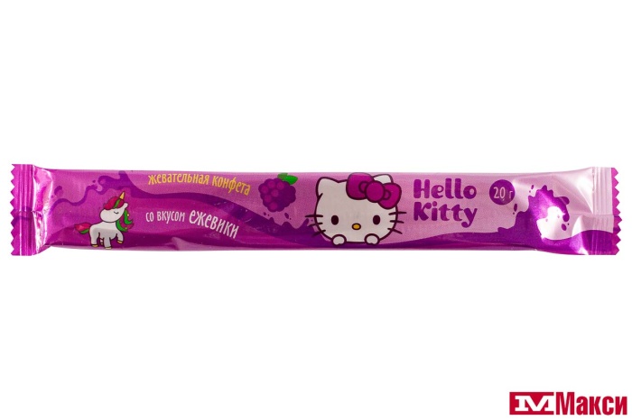 ЖЕВАТЕЛЬНАЯ КОНФЕТА "HELLO KITTY" СО ВКУСАМИ ВИШНИ,МАЛИНЫ,АНАНАСА,ЕЖЕВИКИ 20Г