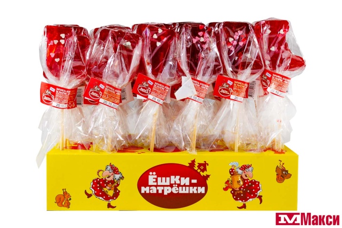 КАРАМЕЛЬ НА ПАЛОЧКЕ "ВАЛЕНОК" 15Г (ЁШКИ-МАТРЁШКИ)