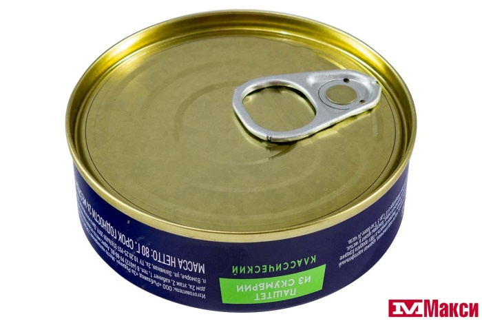 ПАШТЕТ "FISH POINT" ИЗ ФИЛЕ АТЛАНТИЧЕСКОЙ СКУМБРИИ КЛАССИЧЕСКИЙ 80Г Ж/Б КЛЮЧ (ЗА РОДИНУ)