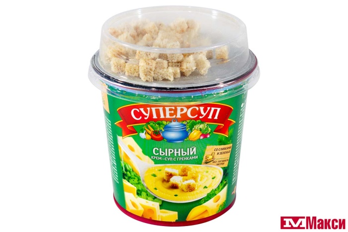 СУП-ПЮРЕ "СУПЕРСУП" СЫРНЫЙ С СУХАРИКАМИ 33Г (РУС.ПРОДУКТ)