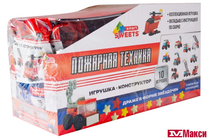 КАРАМЕЛЬ "SMART SWEETS" ПОЖАРНАЯ ТЕХНИКА + ИГРУШКА 5Г (ЭВРИКА)