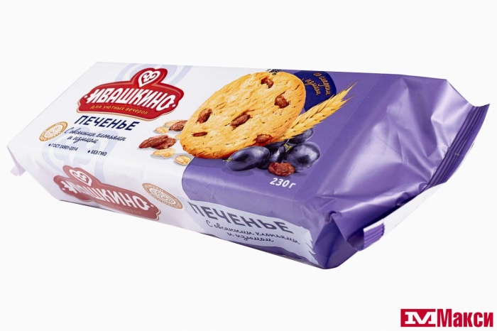 ПЕЧЕНЬЕ С ОВСЯНЫМИ ХЛОПЬЯМИ И ИЗЮМОМ 230Г (ИВАШКИНО)