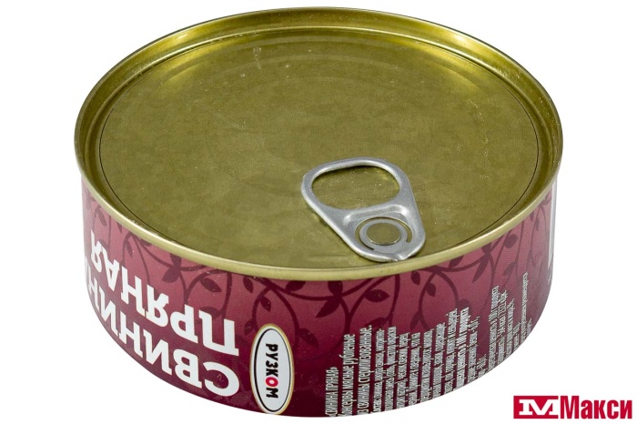 СВИНИНА ТУШЕНАЯ "ПРЯНАЯ" ГОСТ 250Г Ж/Б КЛЮЧ (РУЗКОМ)
