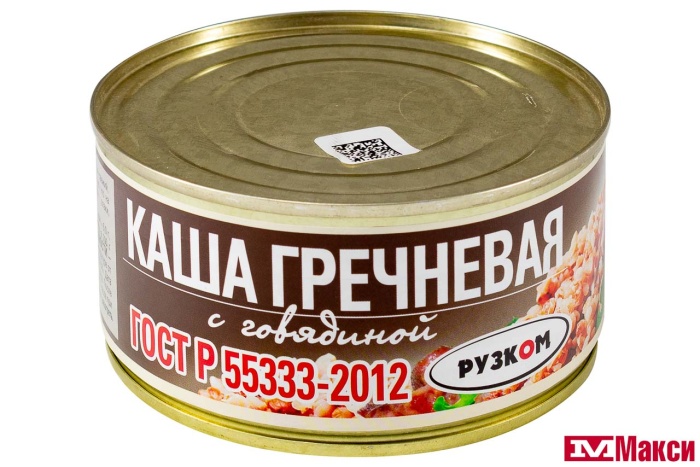 КАША ГРЕЧНЕВАЯ С ГОВЯДИНОЙ 325Г Ж/Б (РУЗКОМ)