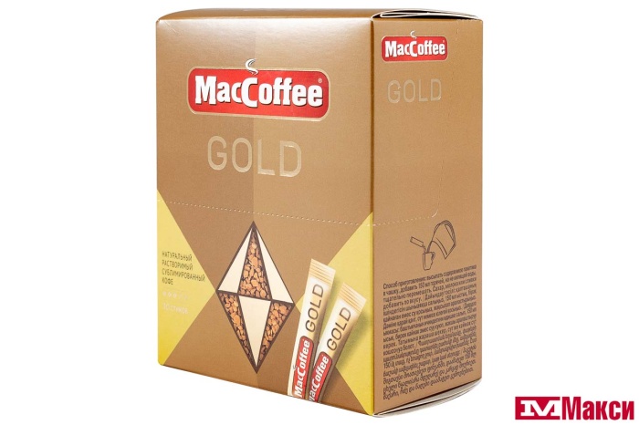 КОФЕ СУБЛИМИРОВАННЫЙ "MACCOFFEE" GOLD 1,8Г СТИК