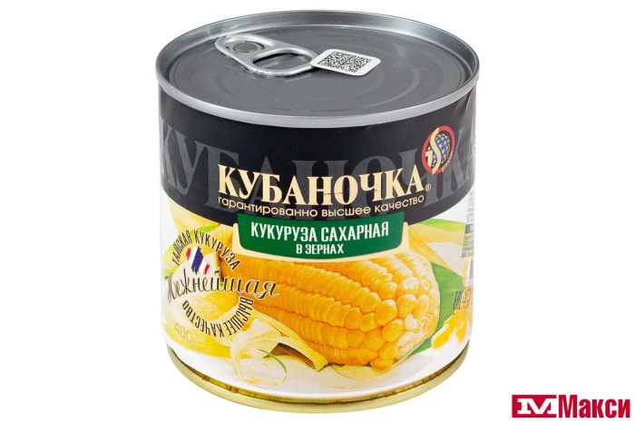 КУКУРУЗА "КУБАНОЧКА" САХАРНАЯ 400Г Ж/Б