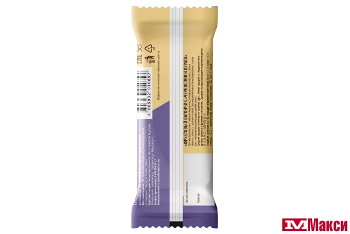 БАТОНЧИК ФРУКТОВЫЙ 33Г (ПРОПОЛЬЗУ)(чернослив-курага)