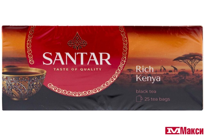 ЧАЙ "SANTAR" RICH KENYA ЧЕРНЫЙ 25 ПАКЕТИКОВ (МАЙ)
