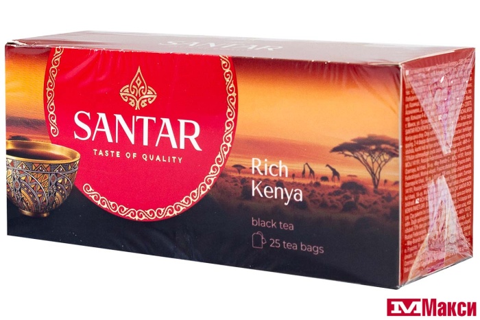 ЧАЙ "SANTAR" RICH KENYA ЧЕРНЫЙ 25 ПАКЕТИКОВ (МАЙ)