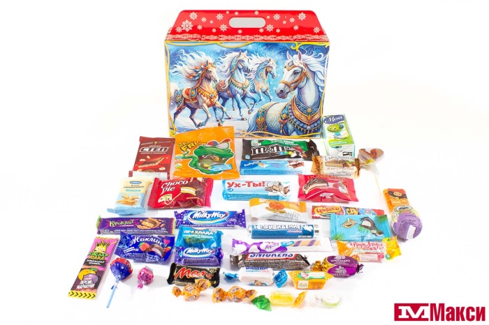 НОВОГОДНИЙ ПОДАРОК "НОВОГОДНИЙ ЗАБЕГ" КАРТОН 1000Г (МАКСИ)