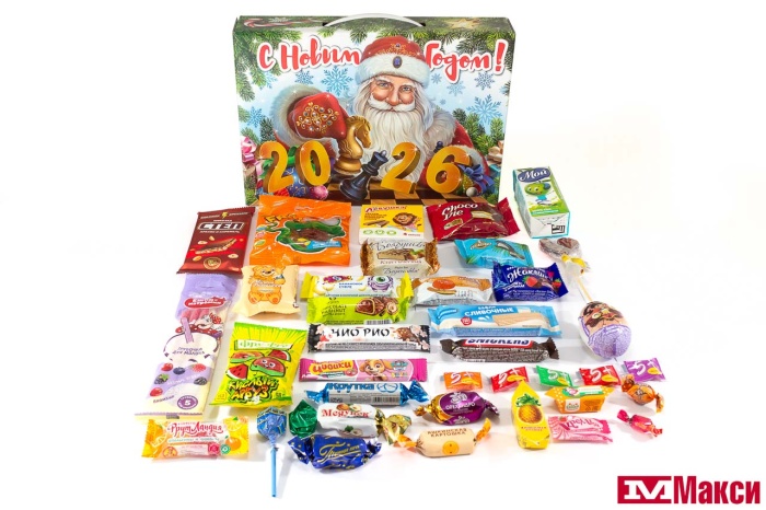 НОВОГОДНИЙ ПОДАРОК "НОВОГОДНЯЯ ИГРА" КАРТОН 1000Г (МАКСИ)
