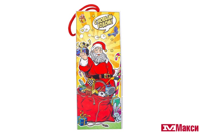 НОВОГОДНИЙ ПОДАРОК "ВЕСЕЛЫЙ САНТА" КАРТОН 300Г (МАКСИ)
