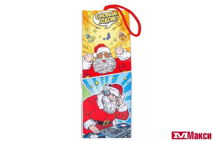 НОВОГОДНИЙ ПОДАРОК "ВЕСЕЛЫЙ САНТА" КАРТОН 300Г (МАКСИ)