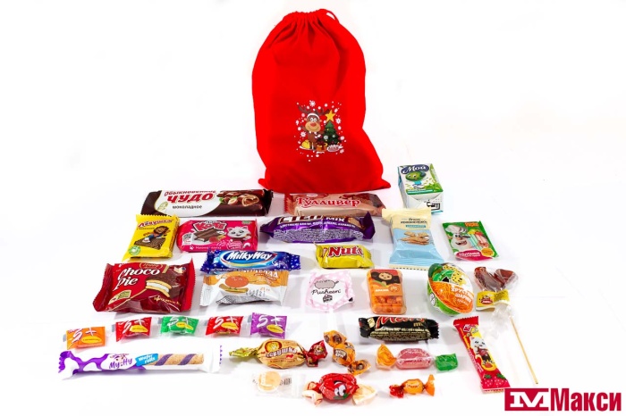 НОВОГОДНИЙ ПОДАРОК "ДОЛГОЖДАННЫЕ ПОДАРКИ" МЕШОК 600Г (МАКСИ)