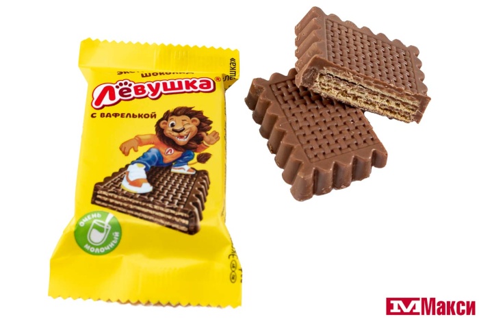 ДЕСЕРТ "ЛЕВУШКА ДЕТЯМ" ЭКСТРАМОЛОЧНЫЙ ШОКОЛАД С ВАФЛЯМИ (СЛАВЯНКА) 