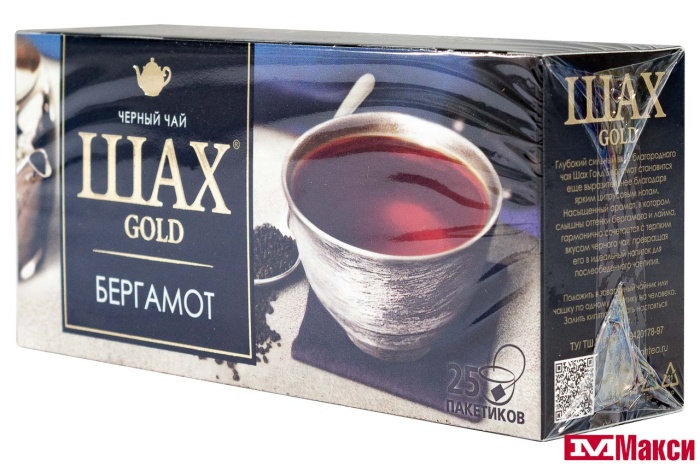 ЧАЙ "ШАХ" ГОЛД БЕРГАМОТ ЧЕРНЫЙ 25 ПАКЕТИКОВ (ОРИМИ-ТРЭЙД)