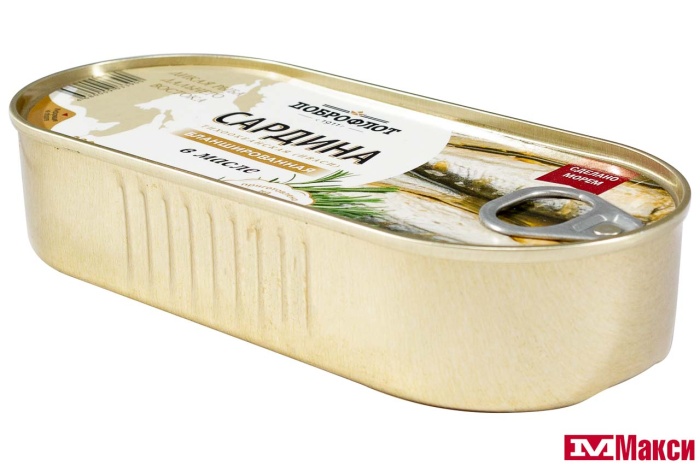 САРДИНА (ДОБРОФЛОТ) ТИХООКЕАНСКАЯ ИВАСИ БЛАНШИРОВАННАЯ В МАСЛЕ 200Г Ж/Б