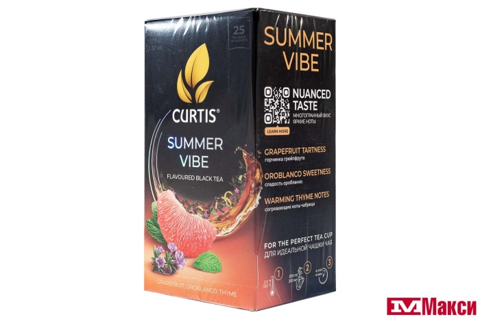 ЧАЙ "CURTIS" SUMMER VIBE ЧЕРНЫЙ 25ПАКЕТИКОВ (МАЙ) 