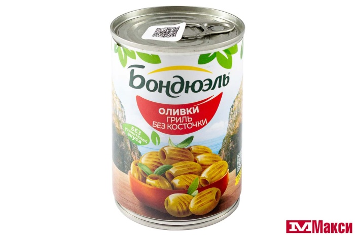 ОЛИВКИ ГРИЛЬ БЕЗ КОСТОЧКИ 314МЛ Ж/Б КЛЮЧ (БОНДЮЭЛЬ)