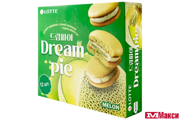 ПЕЧЕНЬЕ "ДРИМ ПАЙ" СО ВКУСОМ ДЫНИ 12ШТХ23Г (ЛОТТЕ)